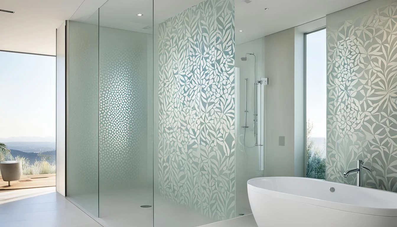 frosted glass shower screens