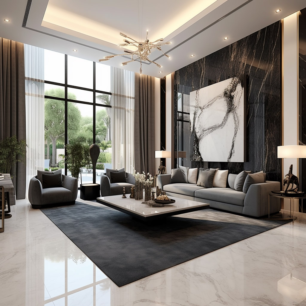 the living room adorned luxurious furnishings that exude elegance and comfort inviting residents and guests to relax and unwind in style.